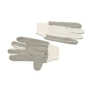 Vászon kesztyű fekete PVC pöttyökkel  8011