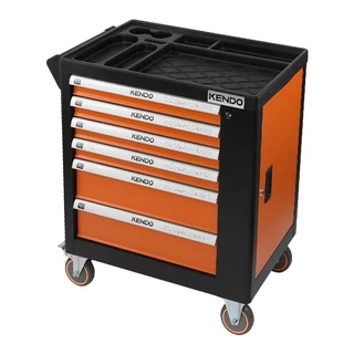 KENDO szerszámkocsi 6 fiókos + 170r. szerszám klt. No.90345