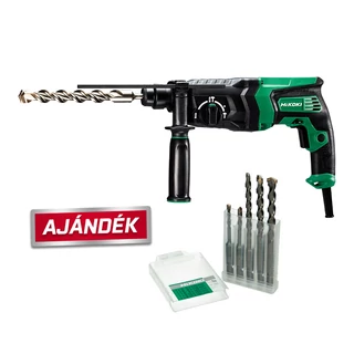 HIKOKI DH26PC2 SDS-Plus fúrókalapács 830W 2,9J +Ajándék SDS-Plus fúrószár szett