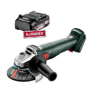 METABO W 18 L 7-125 akkus sarokcsiszoló alapgép 602371850 + 1db ajándék 2,0 Ah akku