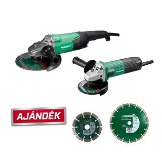 HIKOKI KG23SA-YBZ sarokcsiszoló szett G23ST + G13STA +Ajándék 2db gyémántkorong
