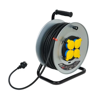 BERGER kábeldob fém, gumi szig. kábellel 50m 3x1,5 230V IP44