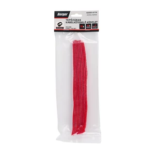 BERGER tépőzáras kábelkötegelő piros 16x250mm 10db
