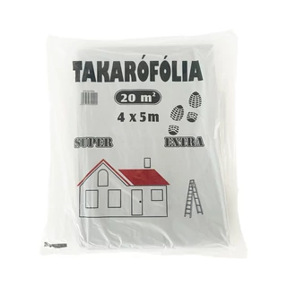 LZ takarófólia létrázható extra vastag PE 20m2 (4x5m) 40mikron szürke