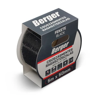 BERGER csúszásmentes ragasztószalag 5mx50mm/0,8mm fekete