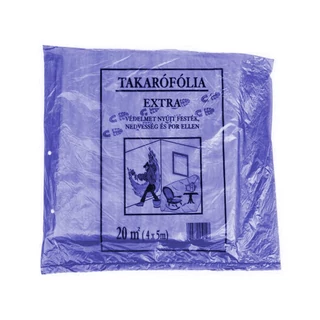 LZ takarófólia lépésálló extra vastag PE 20m2 (4x5m) 20mikron szürke