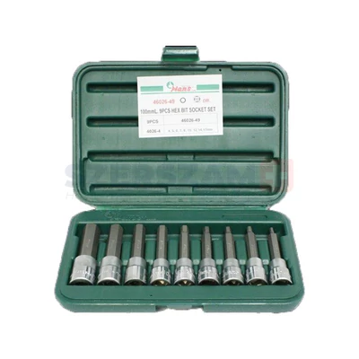 HANS 1/2" imbusz hosszú bit-dugókulcsfej készlet 9r. SW4-SW17 46026-49