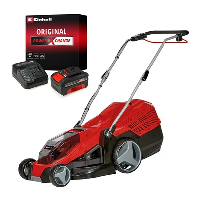 EINHELL GE-CM 36/43 Li - Solo akkus fűnyíró 3413246 - PXC Li akku+töltő 18V 4,0Ah Starter Kit 4512042 (Tavaszi akciós csomag)