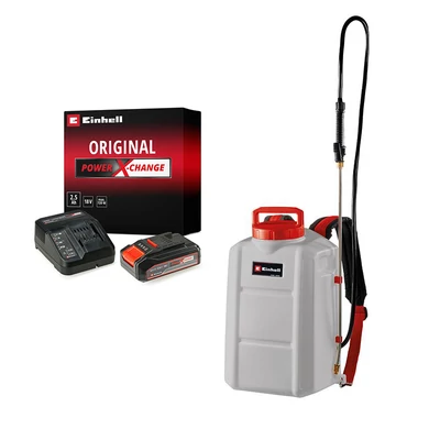 EINHELL GE-WS 18/150 Li Solo akkus permetező 3425230 - PXC Li akku+töltő 18V 2,5Ah Starter Kit 4512097 (Tavaszi akciós csomag)