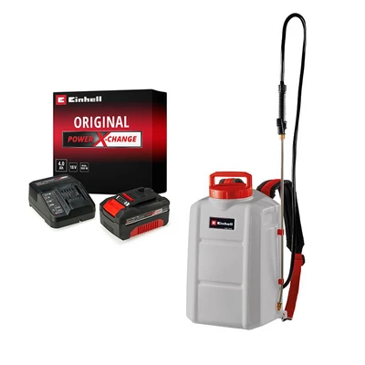EINHELL GE-WS 18/150 Li Solo akkus permetező 3425230 - PXC Li akku+töltő 18V 4,0Ah Starter Kit 4512042 (Tavaszi akciós csomag)