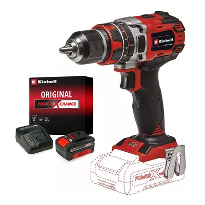 EINHELL TP-CD 18/50 Li-i BL-Solo akkus ütvefúró-csavarozó 18V 50Nm 4513942 - PXC Li akku+töltő 18V 4,0Ah Starter Kit 4512042 (Tavaszi akciós csomag)