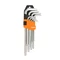 KENDO furatos TORX kulcs készlet hosszú 9r. T10-T50 CrV No.20742