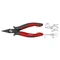 WIHA Electronic műszerész hegyes csőrű lapos fogó 135 Z36003/No.26801