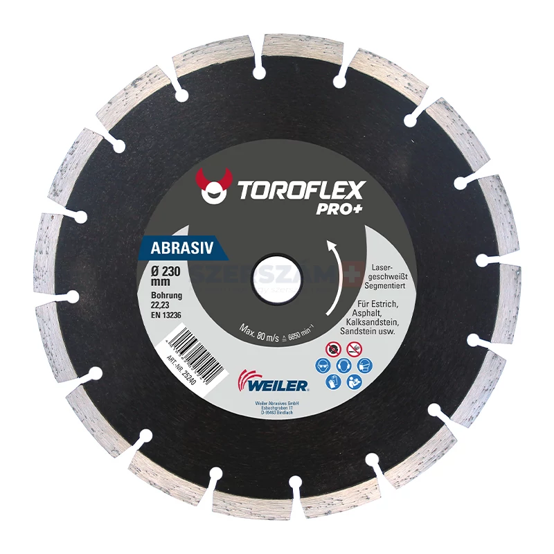 TOROFLEX Abrasiv gyémánttárcsa 115x22,2/SH7