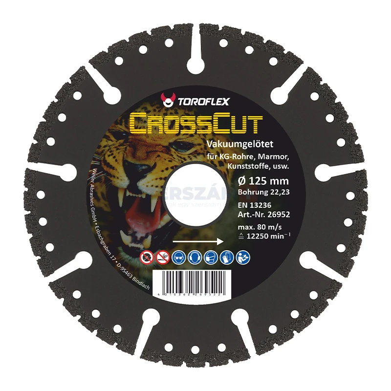 TOROFLEX CrossCut gyémánttárcsa 125x22,2