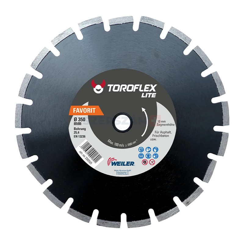 TOROFLEX FAVORIT aszfalt gyémánttárcsa d400x25,4/SH10