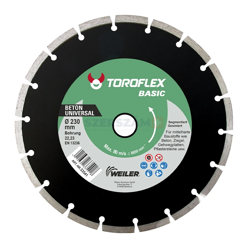 TOROFLEX BASIC beton gyémánttárcsa 125x22,2/SH8