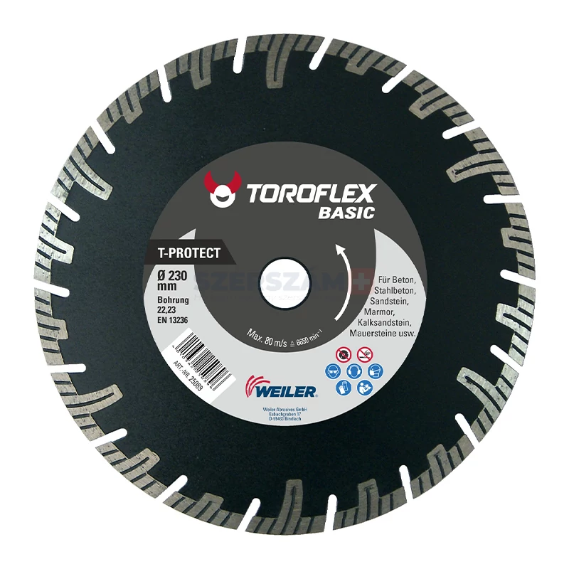 TOROFLEX BASIC T-PROTECT gyémánttárcsa 125x22,2/SH7
