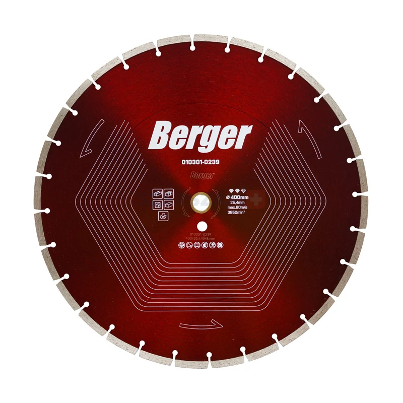 BERGER szegmentált gyémánttárcsa 400x25,4/SH8mm