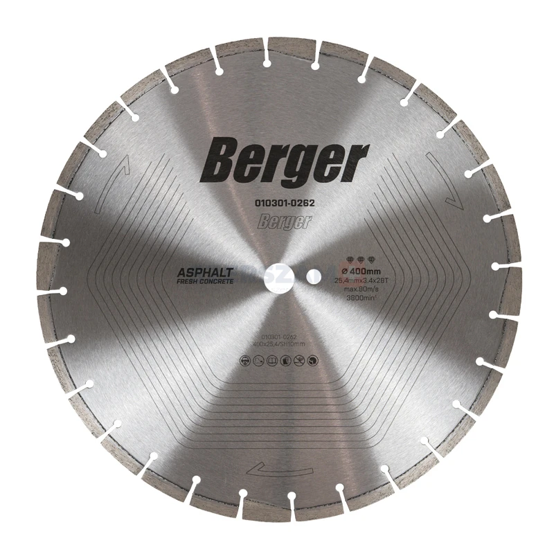 BERGER aszfalt gyémánttárcsa 400x25,4/SH10