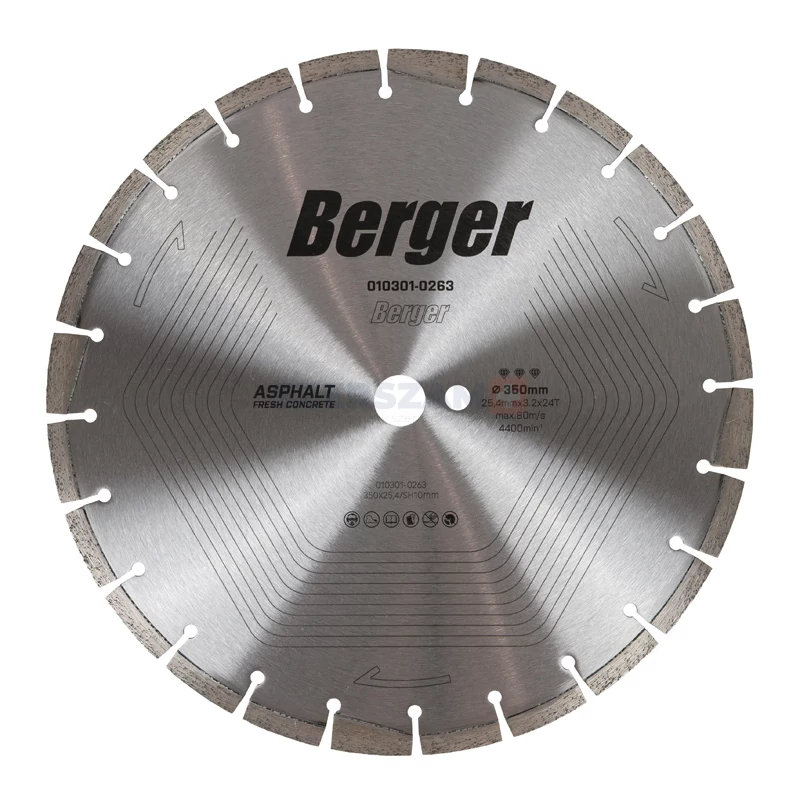 BERGER aszfalt gyémánttárcsa 350x25,4/SH10