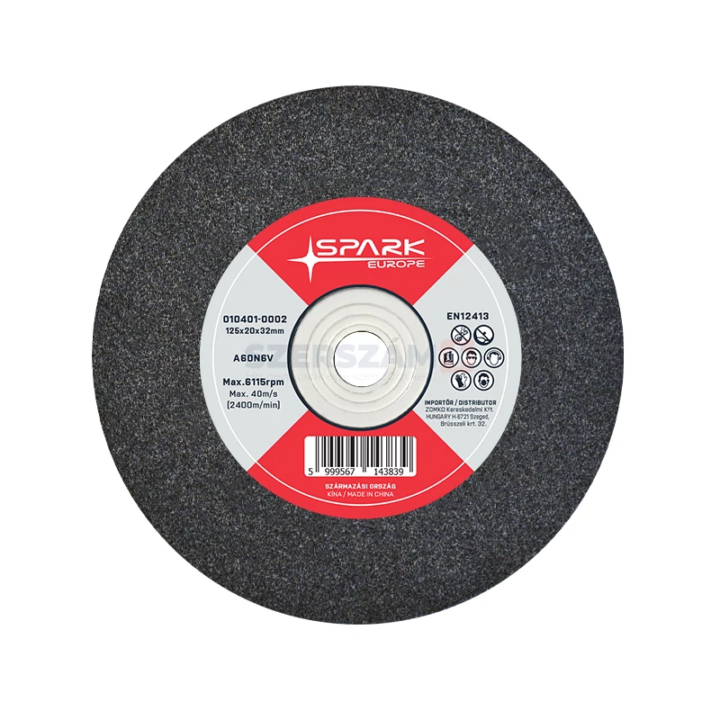 SPARK köszörűkorong szürke d125x20x32/25/20/16 A60N6V-40m/s F1