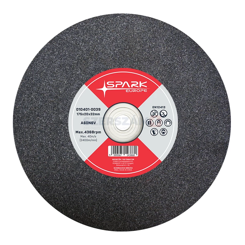 SPARK köszörűkorong szürke d175x20x32/25/20/16 A60N6V-40m/s F1