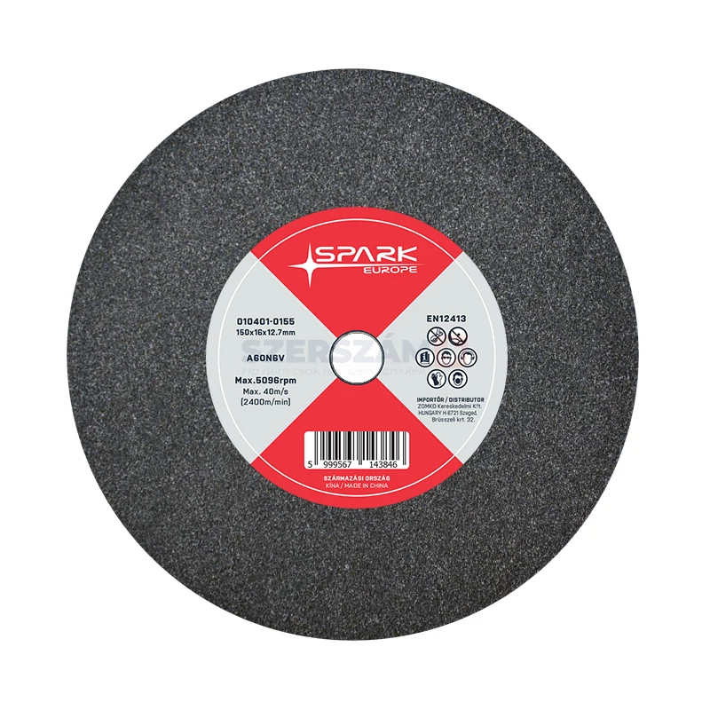 SPARK köszörűkorong szürke d150x16x12,7 A60N6V-40m/s F1