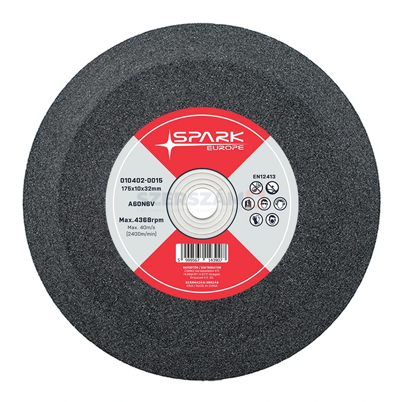 SPARK fűrészélező köszörűkorong szürke d175x10x32/25/20/16 A60N6V-40m/s F1B