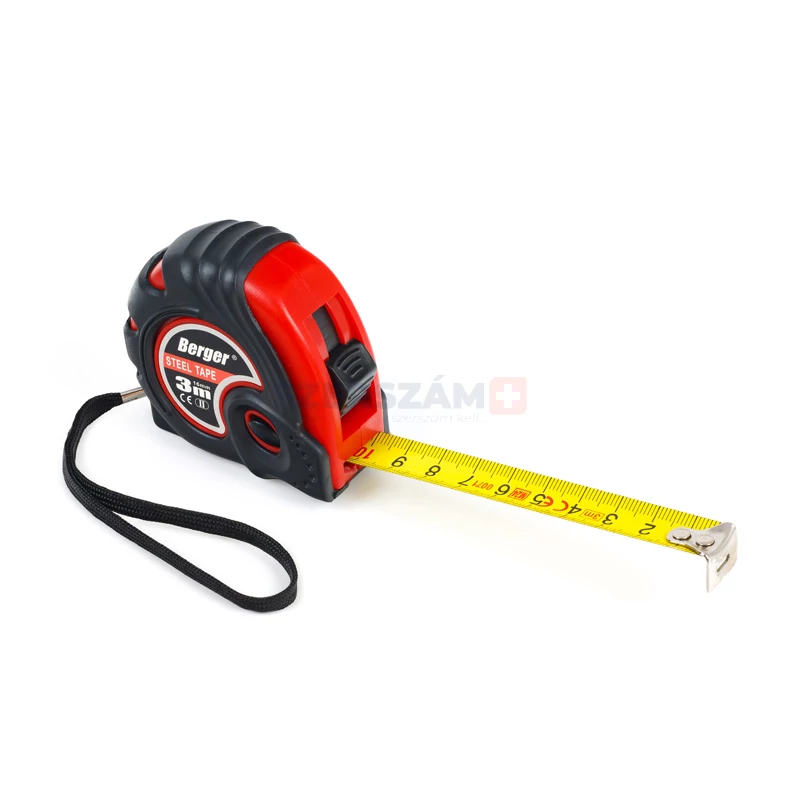 BERGER mérőszalag, gumírozott 3mx16mm MrZ