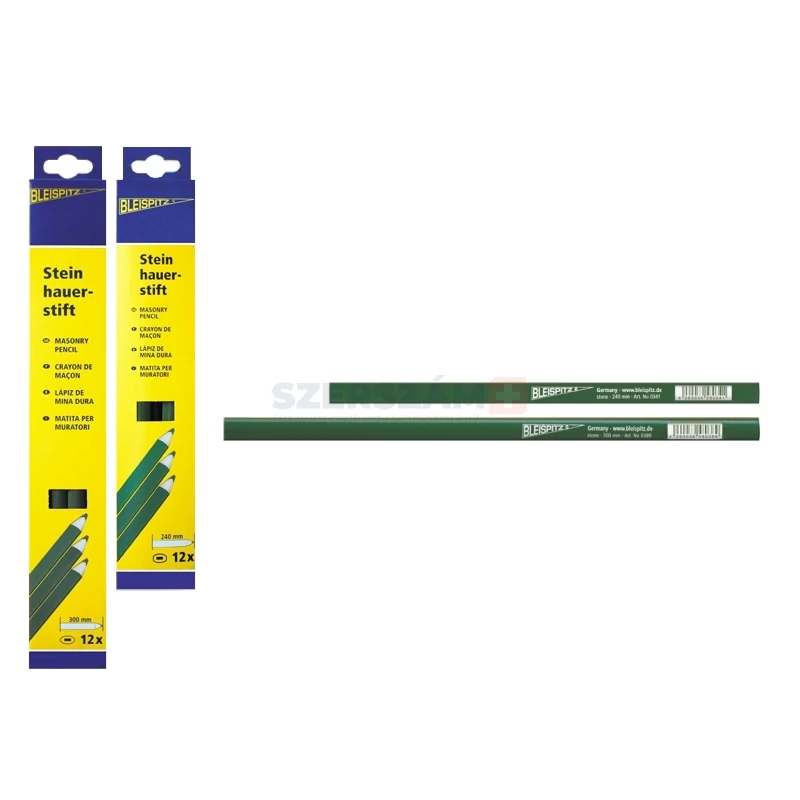 BLEISPITZ kőműves ceruza 300mm 6H 12db No.0372