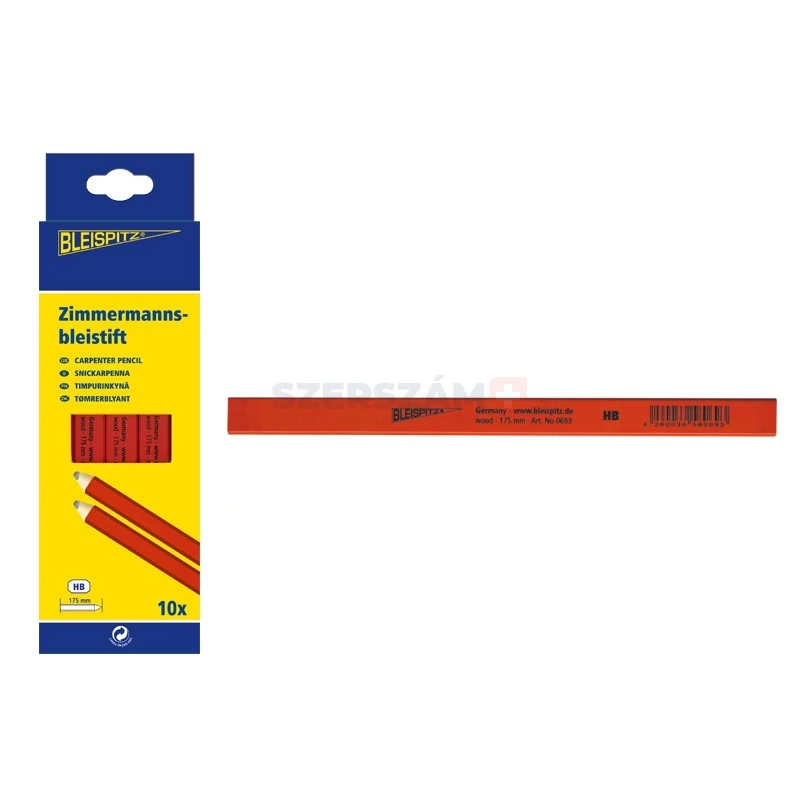 BLEISPITZ ácsceruza 175mm HB 10db No.1454