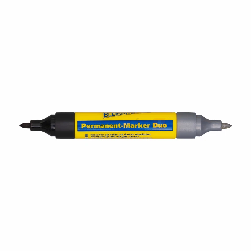 BLEISPITZ Duo kétvégű jelölőfilc 1,5-3,0mm fekete-ezüst No.1782