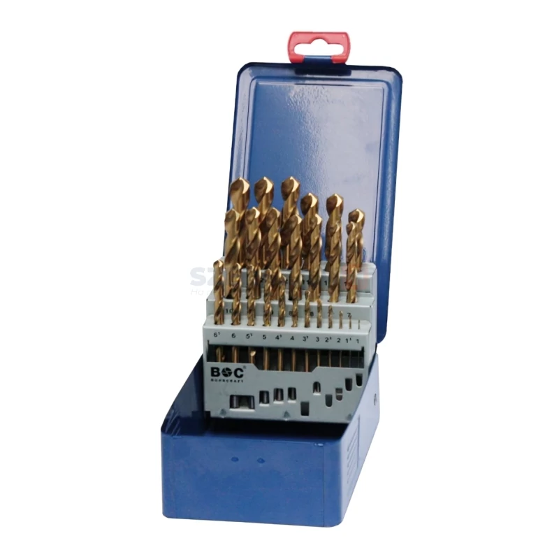 BOHRCRAFT csigafúró készlet HSS-TiN 25r. 1,0-13,0/0,5 MT13 Metal-Box