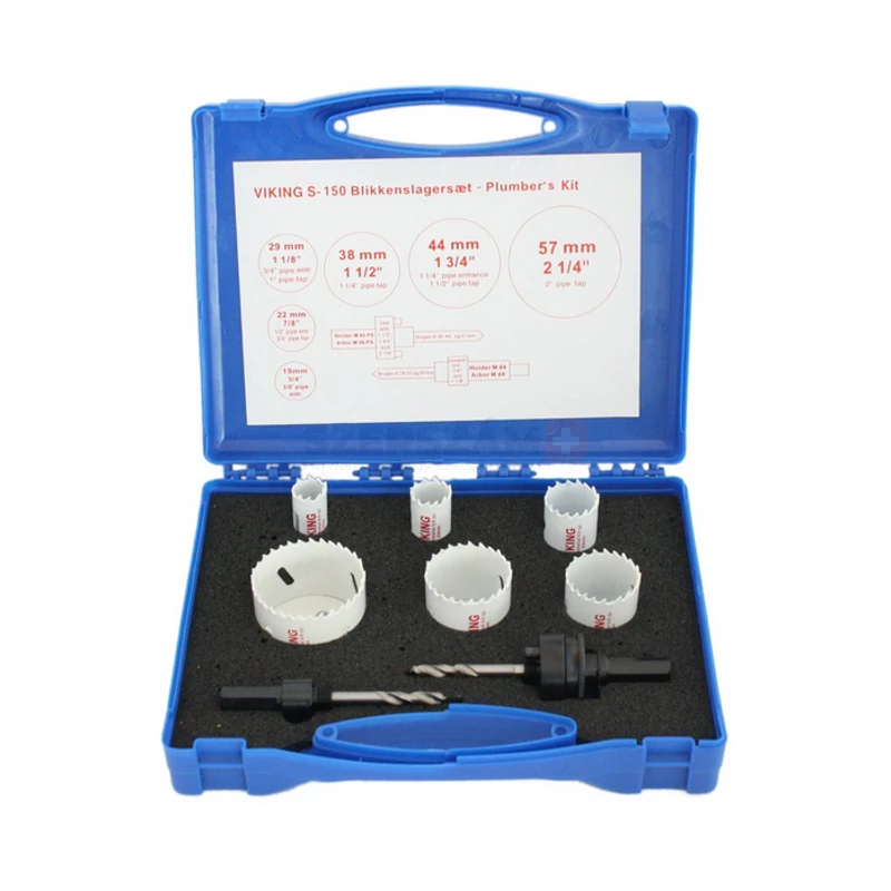 VIKING csőszerelő körkivágó készlet 8r. 19-57 S-150