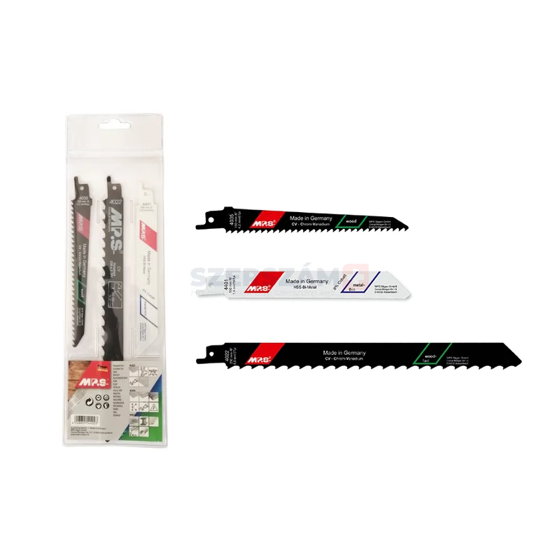 MPS szablyafűrészlap vegyes készlet fára/fémre 3r. 4400-SET-3