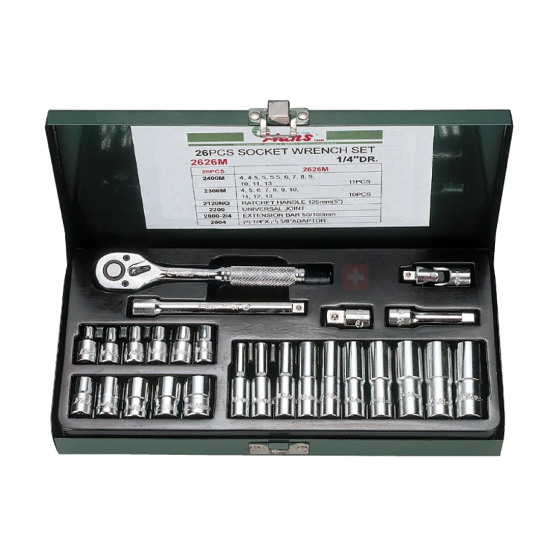 HANS 1/4" dugókulcskészlet 26r. 4-13mm 2626M