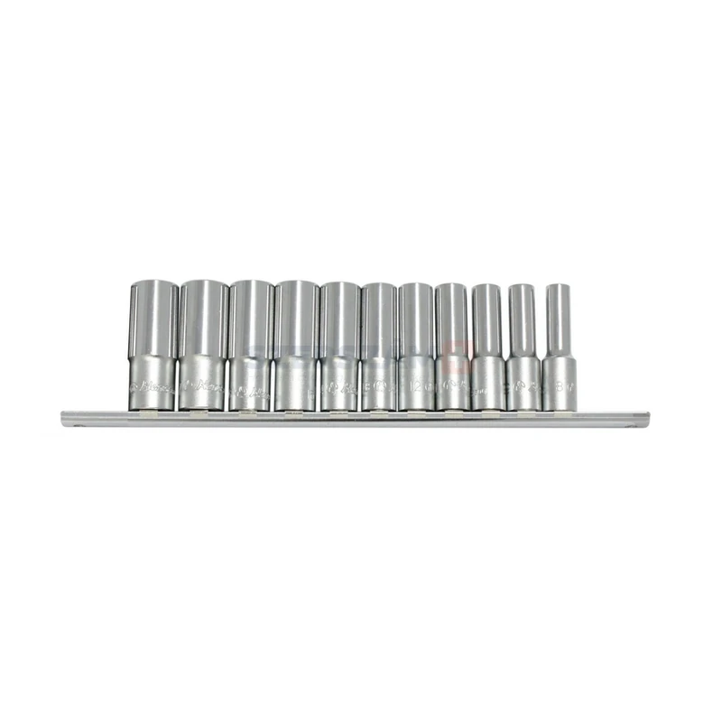 HANS 1/4" hosszú dugókulcsfej készlet 11r. 4-14x50mm CrV 2611MD