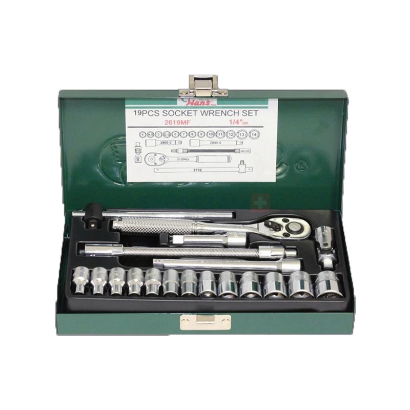 HANS 1/4" dugókulcskészlet 19r. 4-14mm 2619MF