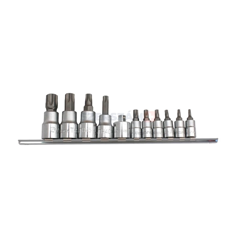 HANS 1/4"+3/8" furatos TORX bit-dugókulcsfej készlet 11r. TH10-TH60 56025-11
