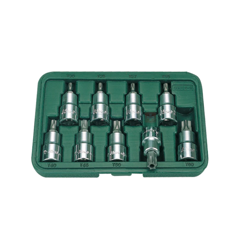HANS 1/2" furatos TORX bit-dugókulcsfej készlet 9r. TH20-TH60 46025-9