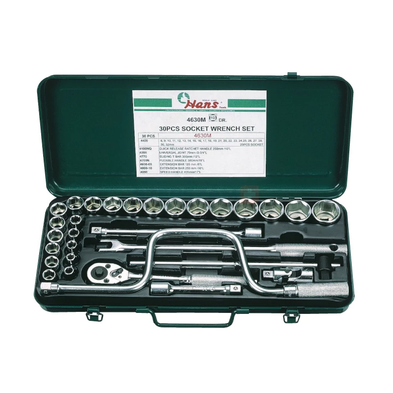 HANS 1/2" dugókulcskészlet 12 szögű 30r. 8-32mm 4630-2M