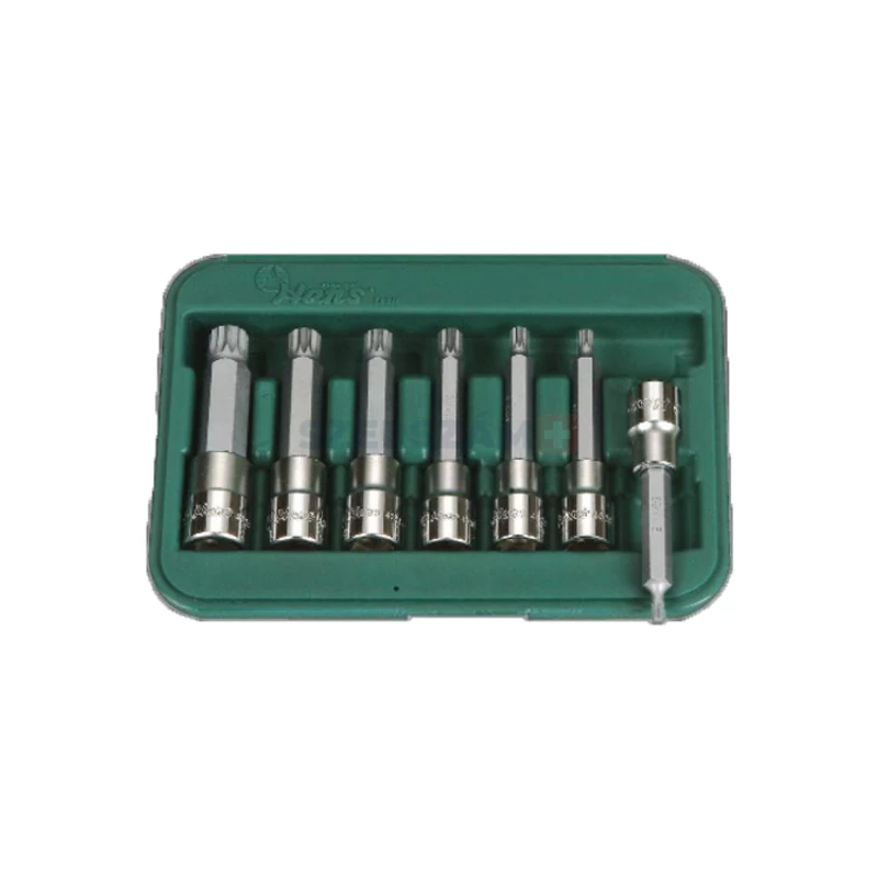 HANS 1/2" XZN-12Pt hosszú bit-dugókulcsfej készlet 7r. M5-M16 46028-47