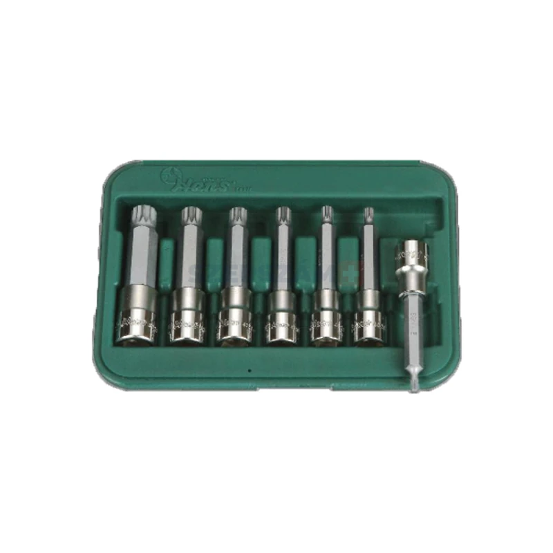 HANS 1/2" XZN-12Pt hosszú bit-dugókulcsfej készlet 7r. M5-M16 46028-47