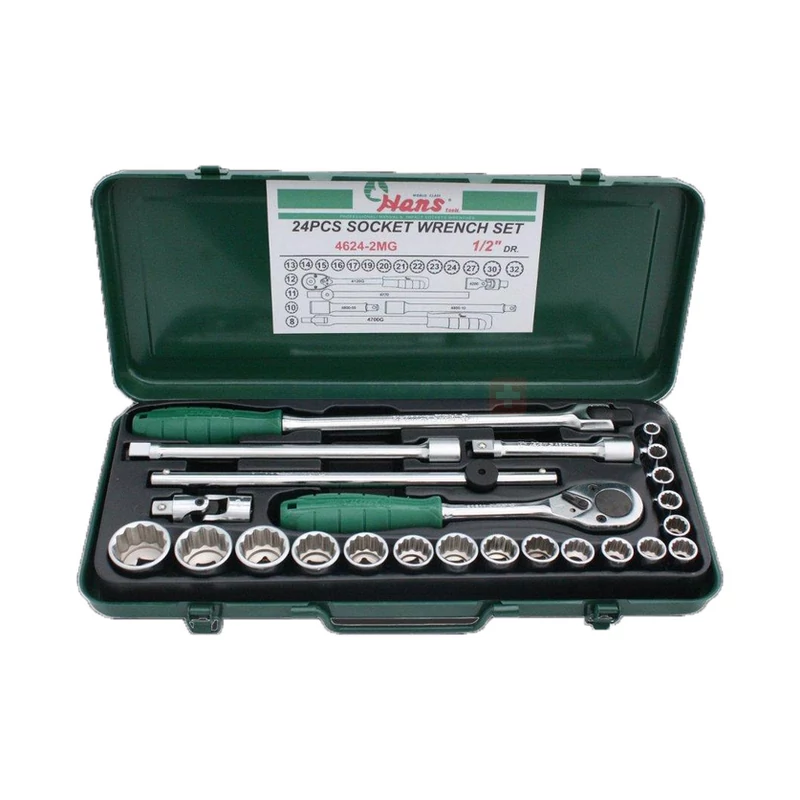 HANS 1/2" dugókulcskészlet 12 szögű 24r. 8-32mm 4624-2MG