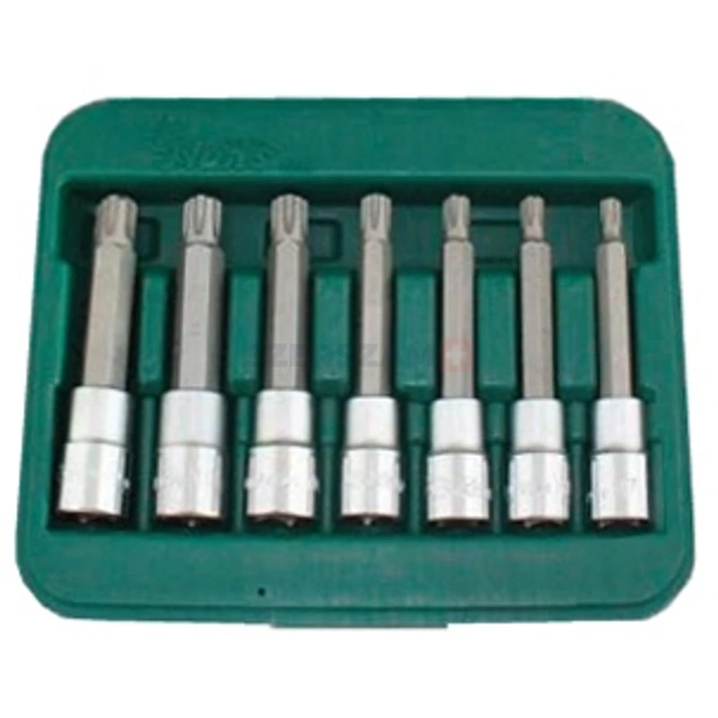 HANS 1/2" RIBE hosszú bit-dugókulcsfej készlet 7r. M7-M14 46029-47