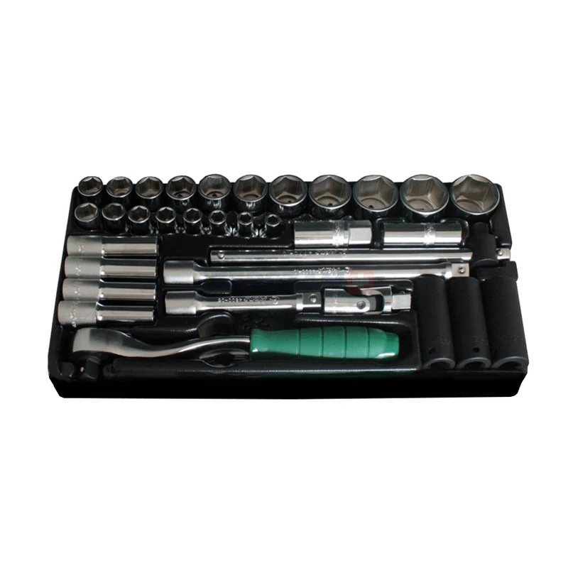 HANS 1/2" dugókulcskészlet 34r. 8-34mm TT-4634 fiókmodul