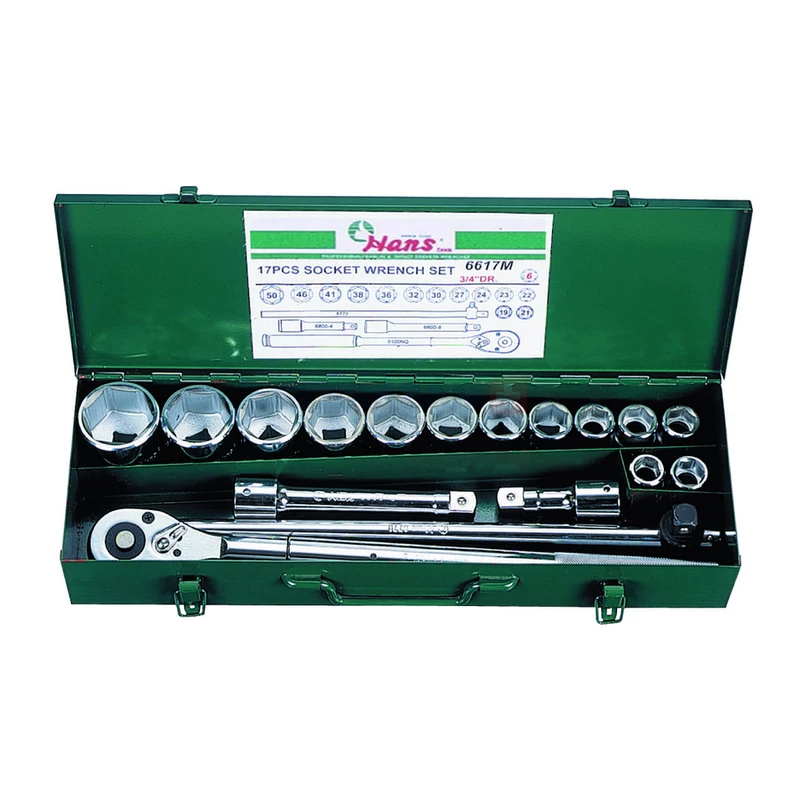 HANS 3/4" dugókulcskészlet 17r. 19-50mm 6617M