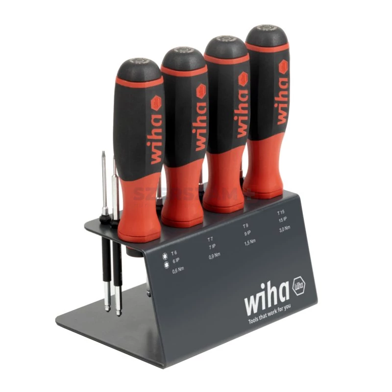 WIHA EasyTorque 2 nyomaték csavarozó markolat klt. állványban 13r. 0,6-3,0Nm T+IP 2920/No.47196