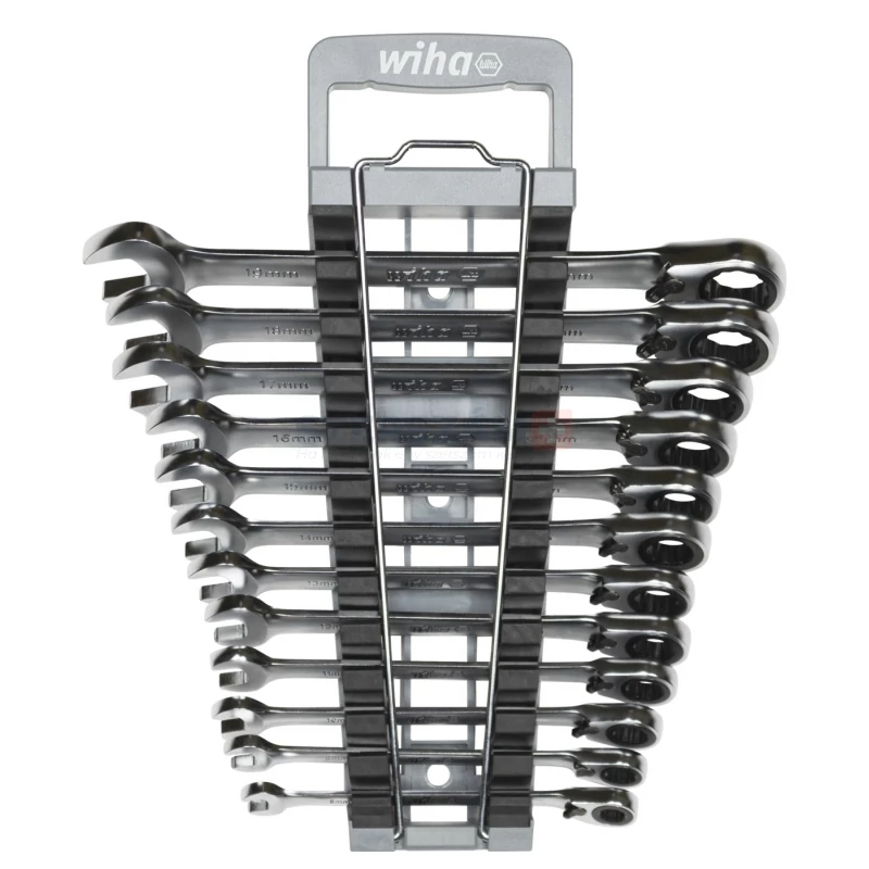 WIHA racsnis csillag-villás kulcs, irányváltós készlet 12r. 8-19mm 303-190/No.44661